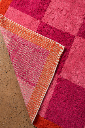 Pixie Check & Scallop Recycled Cotton Rug