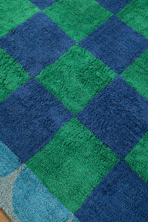 Eleanor Check & Scallop Recycled Cotton Rug