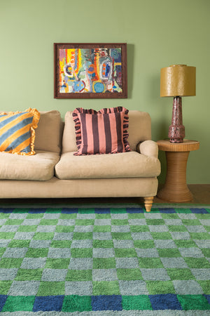 Nell Chequered Recycled Cotton Rug