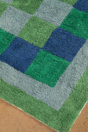 Nell Chequered Recycled Cotton Rug