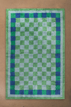 Nell Chequered Recycled Cotton Rug