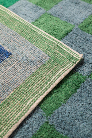 Nell Chequered Recycled Cotton Rug