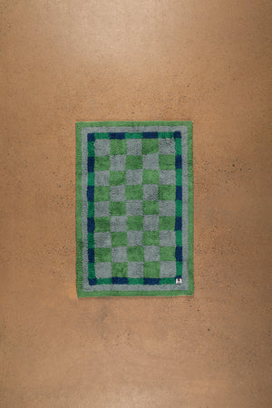 Nell Chequered Recycled Cotton Accent Rug