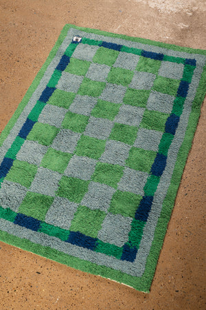 Nell Chequered Recycled Cotton Accent Rug