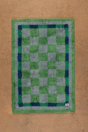 Nell Chequered Recycled Cotton Accent Rug
