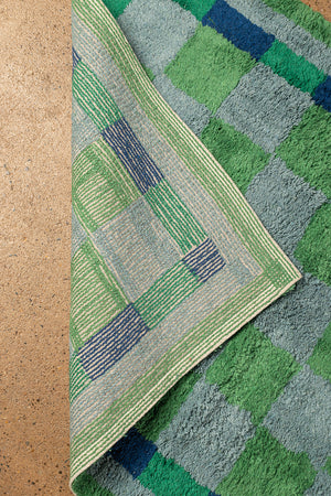Nell Chequered Recycled Cotton Runner Rug
