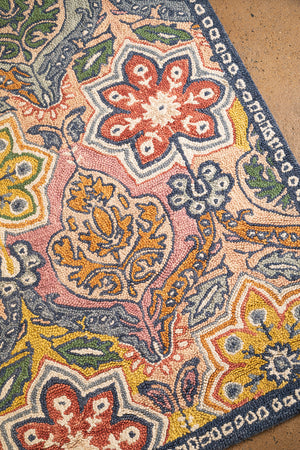 Annette Loop Pile Wool Area Rug