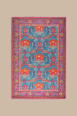 Theda Loop Pile Wool Area Rug
