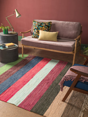 Carnival Stripe Extra Large Recycled Rug
