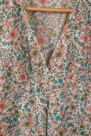 Seconds Pink & Green Long Sleeve 100% Cotton Dress - Small
