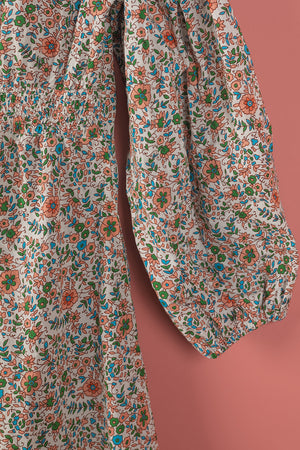 Seconds Pink & Green Long Sleeve 100% Cotton Dress - Small