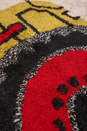 Seconds Red & Yellow Tractor Medium Tufted Rug