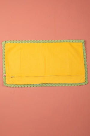 Seconds Yellow Floral Embroidered Cushion Cover