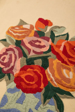 Seconds Flower Vase Embroidered Cushion Cover