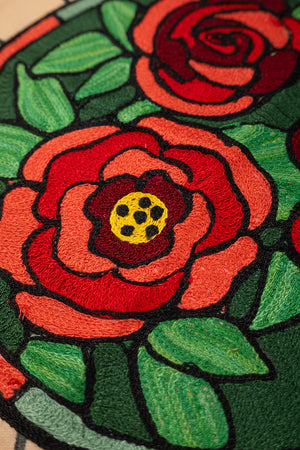 Seconds Romeo Roses Stained Glass Cushion Cover