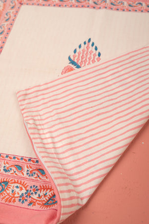 Seconds Pink City Block Print Cushion Cover