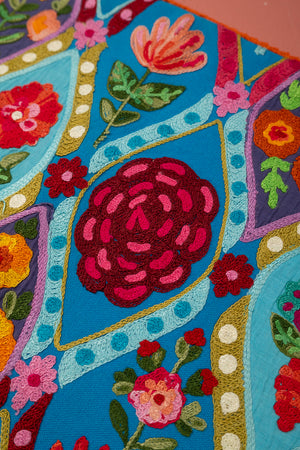 Seconds Floral Embroidered Cushion Cover