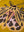 Seconds Ochre Embroidered Moth Velvet Cushion Cover