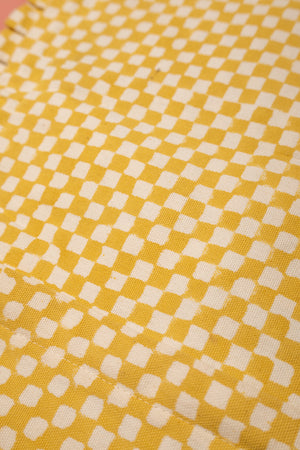 Seconds Ochre Embroidered Moth Velvet Cushion Cover