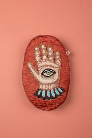Seconds Embroidered Hamsa Cotton Cushion
