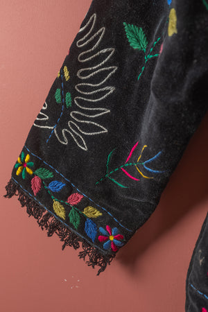 Seconds Edith Black Velvet Jacket - Small
