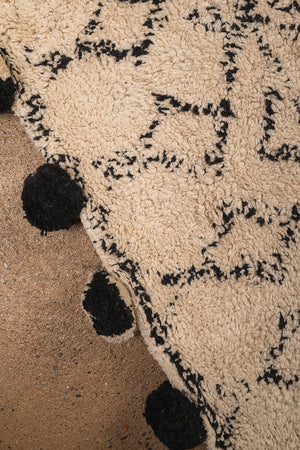 Seconds Monochrome Pom Pom Sherpa Rug
