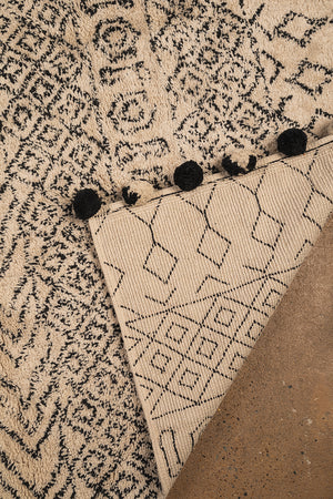 Seconds Monochrome Pom Pom Sherpa Rug