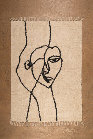 Seconds Face Design Recycled Cotton Rug
