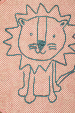 Seconds Pink Lion 100% Recycled Cotton Rug with Tassels