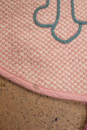 Seconds Pink Lion 100% Recycled Cotton Rug with Tassels