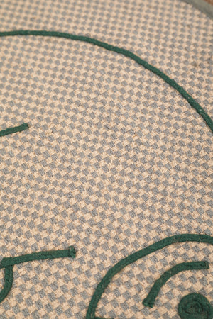 Seconds Grey Sloth 100% Recycled Cotton Rug with Pom Poms