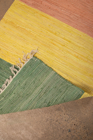 Seconds Bright Block Stripe Recycled Runner Rug