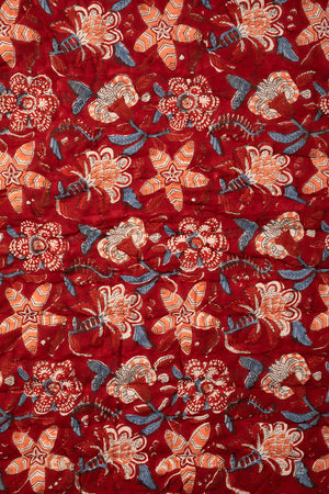 Valentine Hand Block Print Cotton Quilt