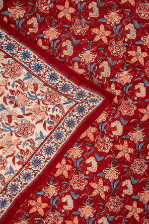 Valentine Hand Block Print Cotton Quilt