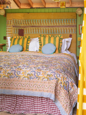 Cecily Hand Block Print Cotton Quilt