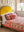 Coral Haze Reversible Floral Quilt