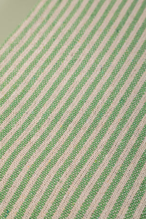 Green Stripe 100% Recycled Cotton Throw