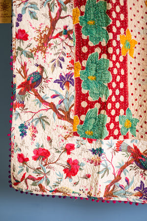 Fusion Kantha Quilt - 124