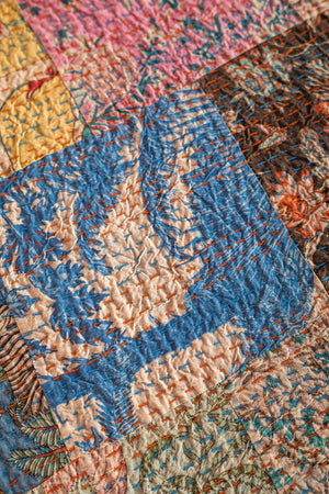 Lola Patchwork Kantha Bed Throw