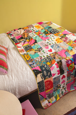 Patchwork Upcycled Scraps Throw