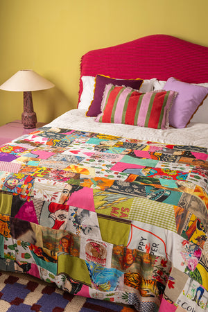 Patchwork Upcycled Scraps Throw