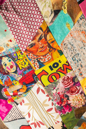 Patchwork Upcycled Scraps Throw