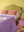 Lilac Recycled Cotton Block Colour Throw