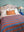 Pale Blue & Orange Midi Stripe Recycled Cotton Throw