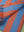 Pale Blue & Orange Midi Stripe Recycled Cotton Throw