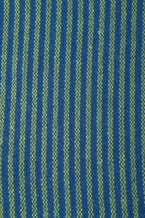 Green & Blue Recycled Cotton Striped Throw
