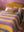 Lilac & Yellow Recycled Cotton Wide Stripe Throw