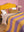 Lilac & Yellow Recycled Cotton Wide Stripe Throw