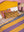 Lilac & Yellow Recycled Cotton Wide Stripe Throw