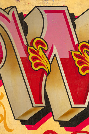 Big Wheel' Metal Fairground Sign (2 parts)